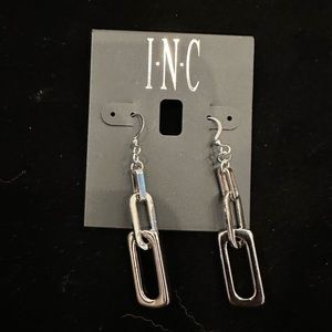 NWOT “INC” Silver toned pierced earrings